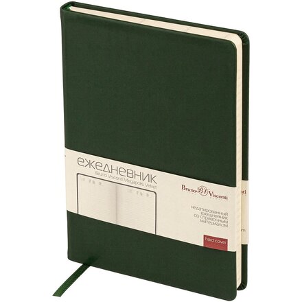 Ежедневник недатированный «Megapolis Velvet New» A5, темно-зеленый