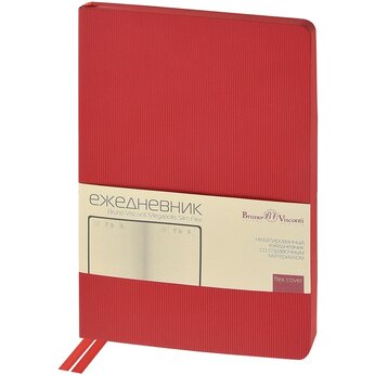 Ежедневник недатированный «Megapolis Slim flex» A5, , красный