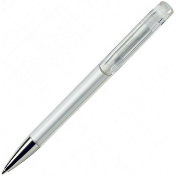 Ручка шариковая автоматическая "Flow 30 CR" прозрачный/серебристый