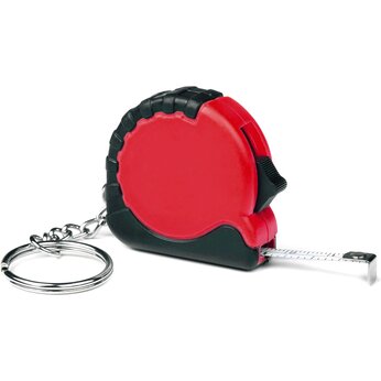 Брелок-рулетка "Гамбург" с фиксатором, красный/черный