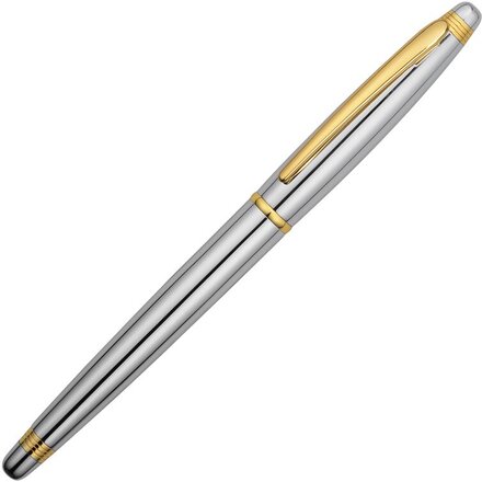 Ручка роллер "Ривьера" серебристый/золотистый