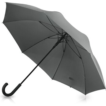 Зонт-трость «Lunker» с большим куполом (d120 см), серый
