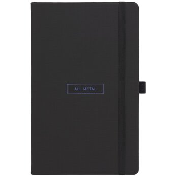 Блокнот "All Metal Blue" А5, черный
