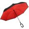 Зонт-трость "Flipped" красный/черный