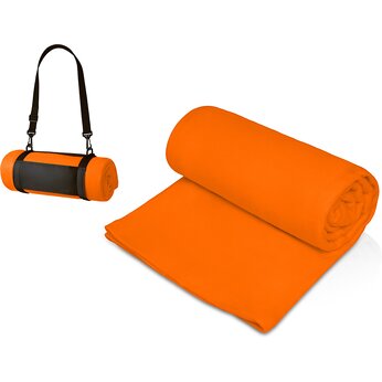 Плед «Нежность» с плечевым ремнем, оранжевый