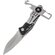 Нож складной "Cutter" с карабином, черный/серебристый