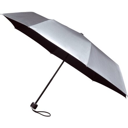 Зонт складной "LGF-202" черный/серебристый