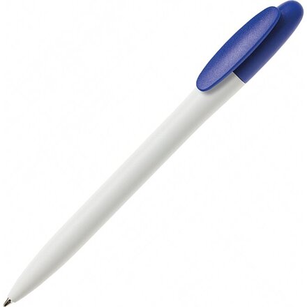 Ручка шариковая автоматическая "Bay MATT BC" белый/синий