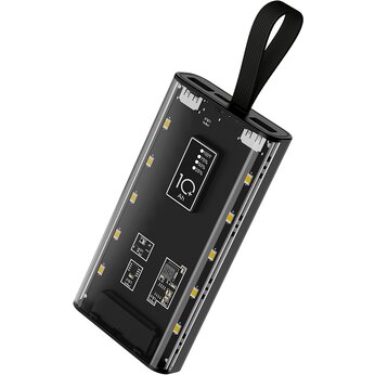 Зарядное устройство  Power Bank "Wonder" с фонариком, 10000 mAh, черный