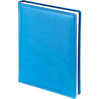 Ежедневник недатированный «Velvet» А6+,  синий флуор