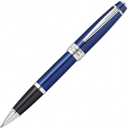 Ручка-роллер "Bailey" синий/серебристый