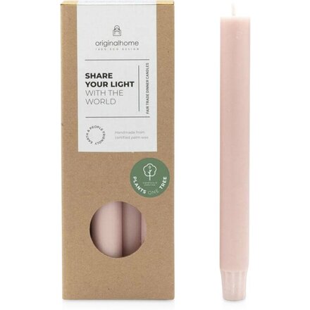 Originalhome столовая свеча, набор 10 шт. - Light pink