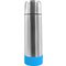 Термос "Picnic Silver To Go" с манжетой, серебристый/голубой
