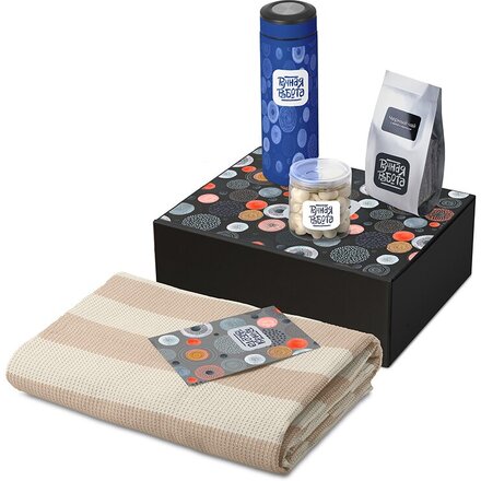 Подарочный набор «Re:y. Warm» с пледом, термосом и чаем