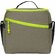 Изотермическая сумка-холодильник "Neo Classic" c контрастной молнией, серый/зеленое яблоко