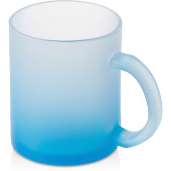 Стеклянная матовая кружка "Омбре" с градиентом для сублимации, синий