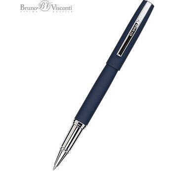 Ручка роллер "Sienna"., синий/серебристый