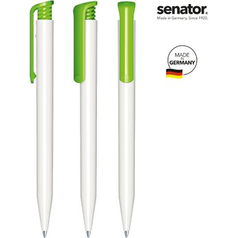 Ручка шариковая автоматическая "Super Hit Polished Basic" белый/светло-зеленый