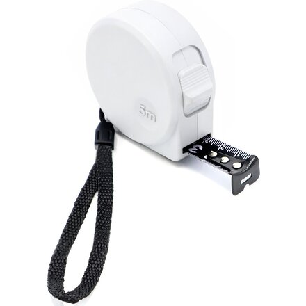 Рулетка "Shadow" с фиксатором, белый/черный