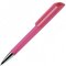 Ручка шариковая автоматическая "Flow T-GOM 30 CR" софт-тач, розовый/серебристый