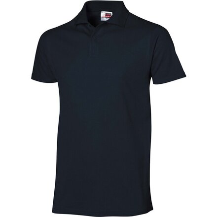 Рубашка-поло мужская "First" 160, L, темно-синий