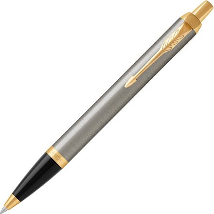 Ручка шариковая «Parker IM Core Brushed Metal GT», серебристый/золотистый