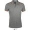 Рубашка-поло мужская "Pasadena Men" 200, XL, серый меланж/оранжевый