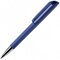 Ручка шариковая автоматическая "Flow T-GOM 30 CR" софт-тач, синий/серебристый