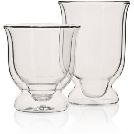 Набор стаканов из двойного стекла тм THERMOS 0,2L, в наборе 2 шт., размер 200 мл