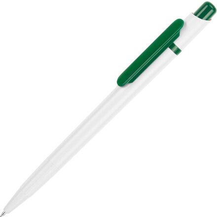 Ручка шариковая автоматическая "Этюд" белый/зеленый