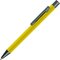 Ручка шариковая автоматическая "Straight Gum" софт-тач, желтый/антрацит