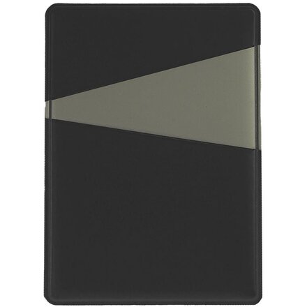 Обложка для карт "Simply" с 3 отделениями, черный/серый