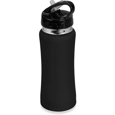 Бутылка для воды "Коста-Рика" черный/серебристый
