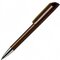 Ручка шариковая автоматическая "Flow 30 CR" коричневый/серебристый