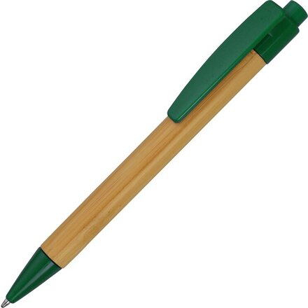 Ручка шариковая автоматическая "Borneo" светло-коричневый/зеленый