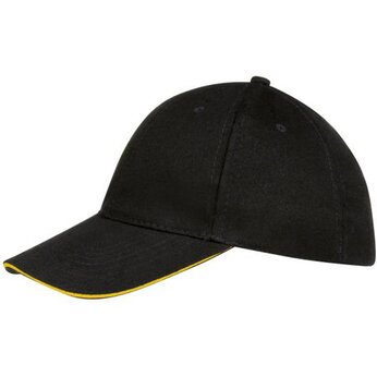 Бейсболка "Buffalo" 6-ти панельная, черный/золотой
