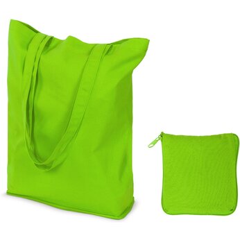 Складывающаяся сумка Skit из хлопка на молнии, зеленое яблоко