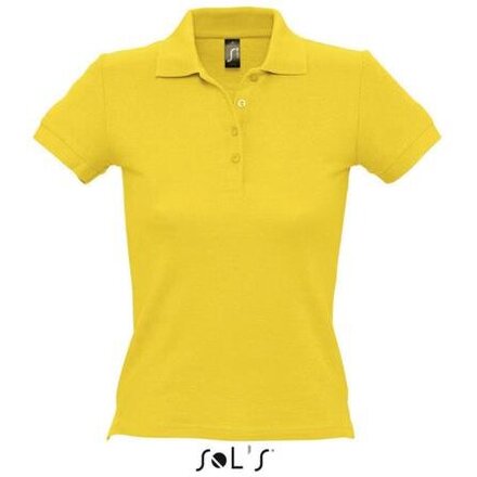 Рубашка-поло женская "People" 210, XXL, желтый