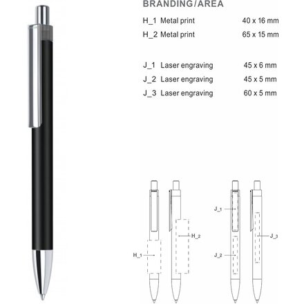 Ручка шариковая автоматическая "Polar Mix & Match" черный/серый
