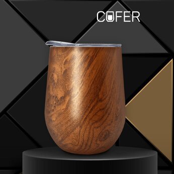 Кружка термическая "Design CO12d Дерево", коричневый