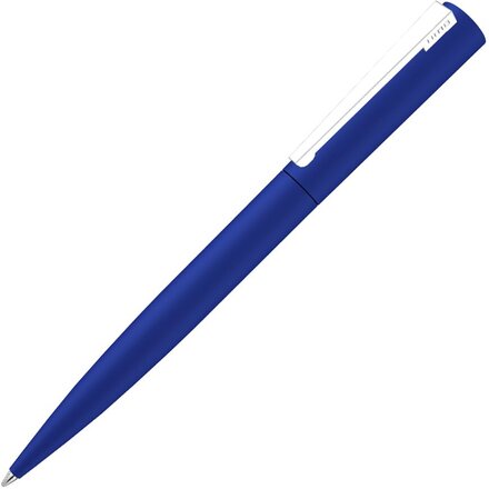 Ручка шариковая автоматическая "Brush Gum" синий/серебристый