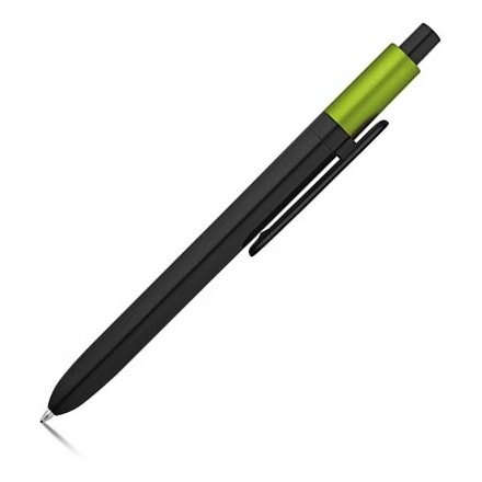 Ручка шариковая автоматическая "Kiwu" черный/светло-зеленый