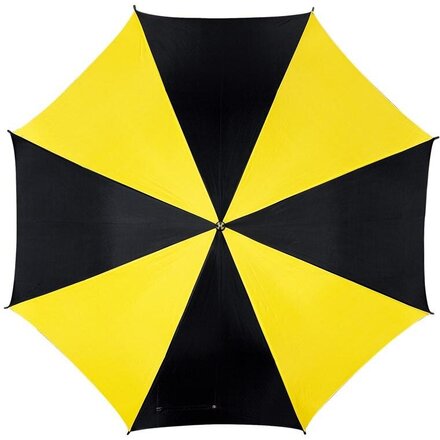 Зонт-трость "Disco+Dance" черный/желтый