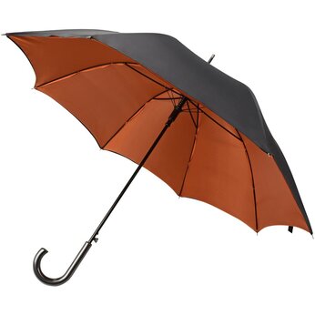 Зонт-трость "Гламур" оранжевый/черный