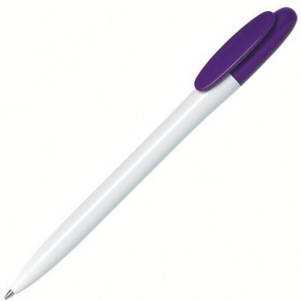 Ручка шариковая автоматическая "Bay BC" белый/темно-фиолетовый