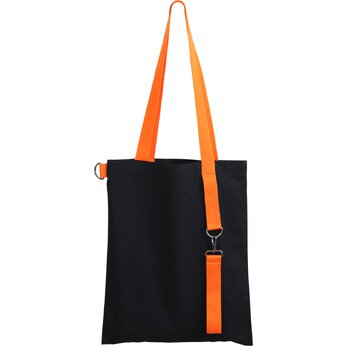 Сумка для покупок  "Superbag black" с ремувкой "4sb", черный/оранжевый 165 C