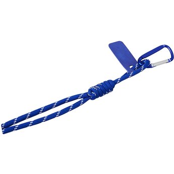 Брелок-веревочка на карабине, синий