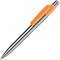 Ручка шариковая автоматическая "Mood Metal M M1" серебристый/оранжевый