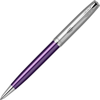 Шариковая ручка Parker Sonnet Essentials Violet SB Steel CT, цвет чернил black, перо: M, в подарочной упаковке.