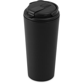 Термокружка с трубочкой «Moment Straw», 350 мл, черный